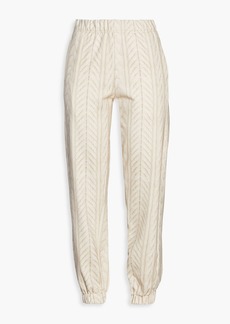 rag & bone - Mirimar printed French cotton-terry track pants - White - L