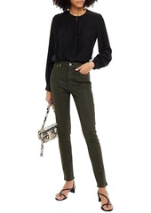 rag & bone - Nina coated high-rise skinny jeans - Green - 24