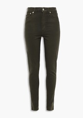 rag & bone - Nina coated high-rise skinny jeans - Green - 24