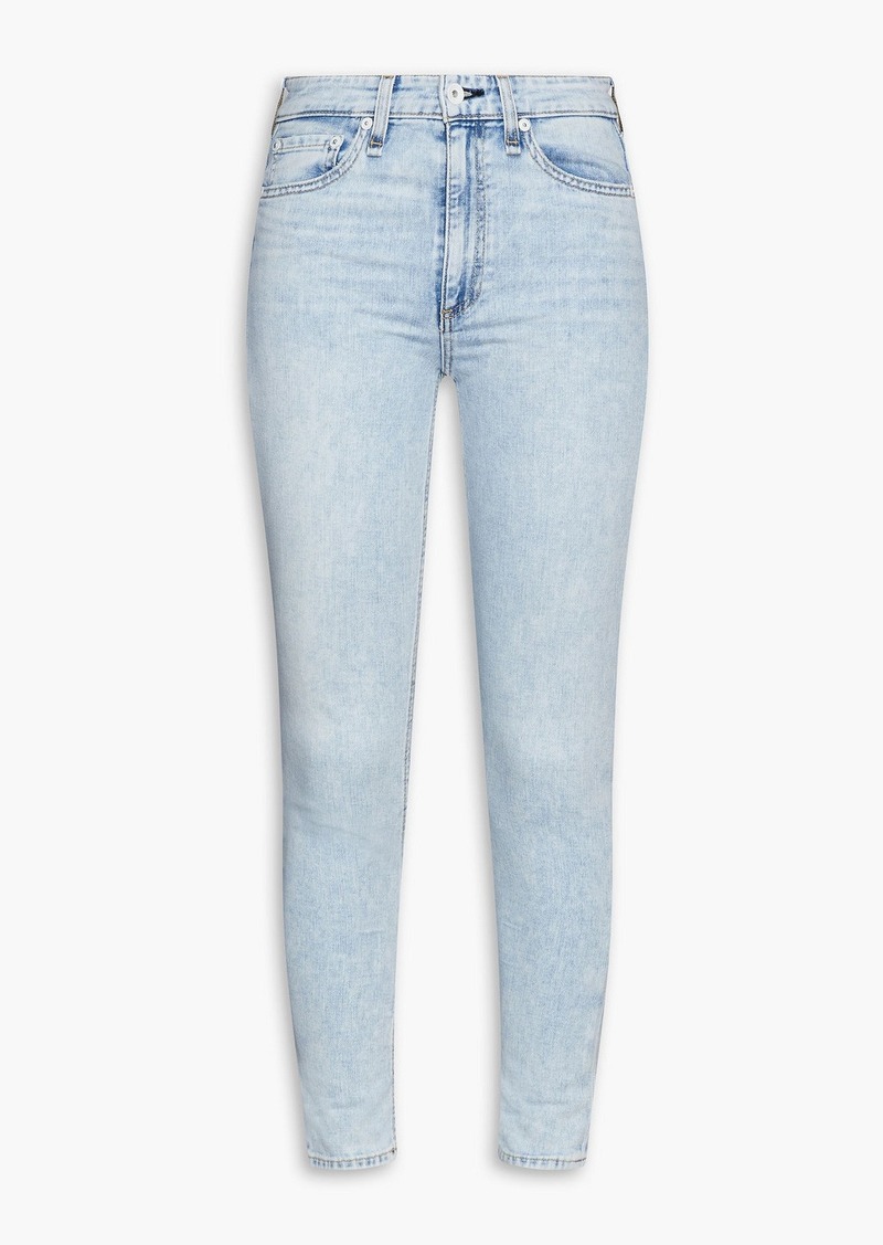 rag & bone - Nina cropped faded high-rise skinny jeans - Blue - 23