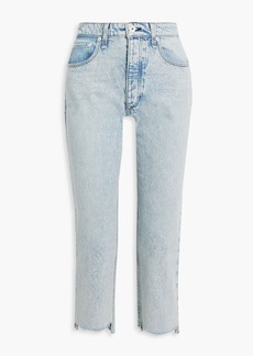 rag & bone - Nina cropped faded high-rise slim-leg jeans - Blue - 23