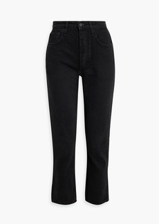 rag & bone - Nina cropped high-rise slim-leg jeans - Black - 24