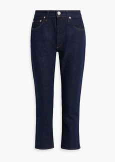 rag & bone - Nina cropped high-rise slim-leg jeans - Blue - 26