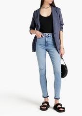 rag & bone - Nina distressed high-rise skinny jeans - Blue - 23