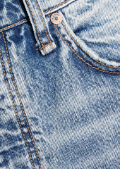 rag & bone - Nina distressed high-rise straight-leg jeans - Blue - 26