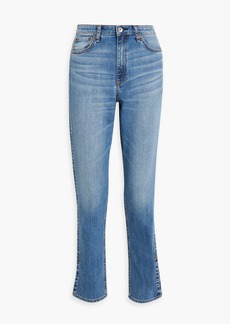 rag & bone - Nina faded high-rise straight-leg jeans - Blue - 23