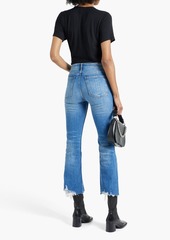 rag & bone - Nina frayed high-rise kick-flare jeans - Blue - 23