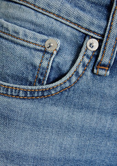 rag & bone - Nina frayed high-rise kick-flare jeans - Blue - 28