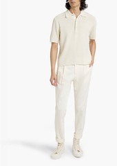 rag & bone - Nolan pointelle-knit cotton-blend polo shirt - White - XS