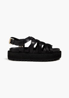 rag & bone - Park grosgrain and leather platform sandals - Black - EU 35