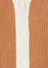 rag & bone - Pierce ribbed cashmere cardigan - Brown - XXS