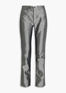 rag & bone - Piper metallic mid-rise straight-leg jeans - Gray - 24