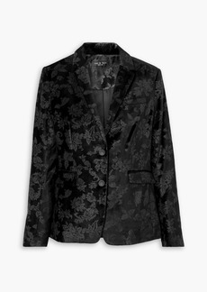 rag & bone - Razor floral-print cotton-blend velvet blazer - Black - US 00
