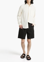 rag & bone - Reed linen and cotton-blend drawstring shorts - Black - L