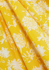 rag & bone - Sabeen asymmetric ruched printed stretch-jersey skirt - Yellow - XXS