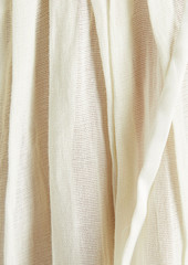 rag & bone - Sachi pintucked lace-up gauze blouse - White - M