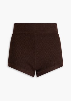 rag & bone - Selah ribbed wool-blend shorts - Brown - M