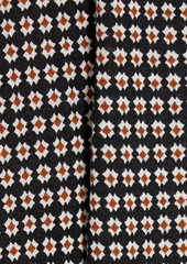 rag & bone - Shaw printed cotton and modal-blend jersey turtleneck top - Black - XXS