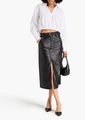 rag & bone - Sid faux leather midi skirt - Black - 25
