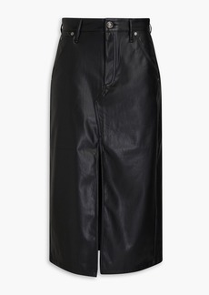 rag & bone - Sid faux leather midi skirt - Black - 26