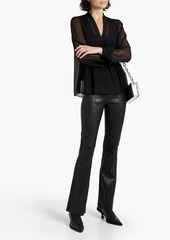 rag & bone - Simone leather flared pants - Black - US 4