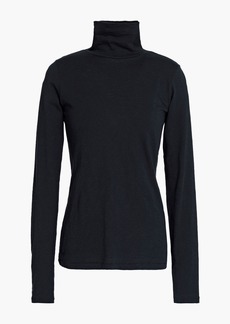 rag & bone - Slub Pima cotton-jersey turtleneck top - Black - XS