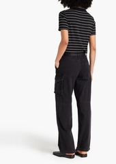 rag & bone - Striped jersey polo shirt - Black - S