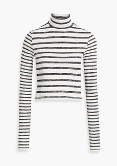 rag & bone - Striped stretch-knit turtleneck sweater - Gray - M
