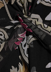 rag & bone - Tamar twist-front floral-print chiffon maxi dress - Black - US 4