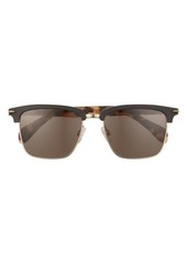 rag & bone 54mm Polarized Sunglasses in Matte Black/Brown at Nordstrom