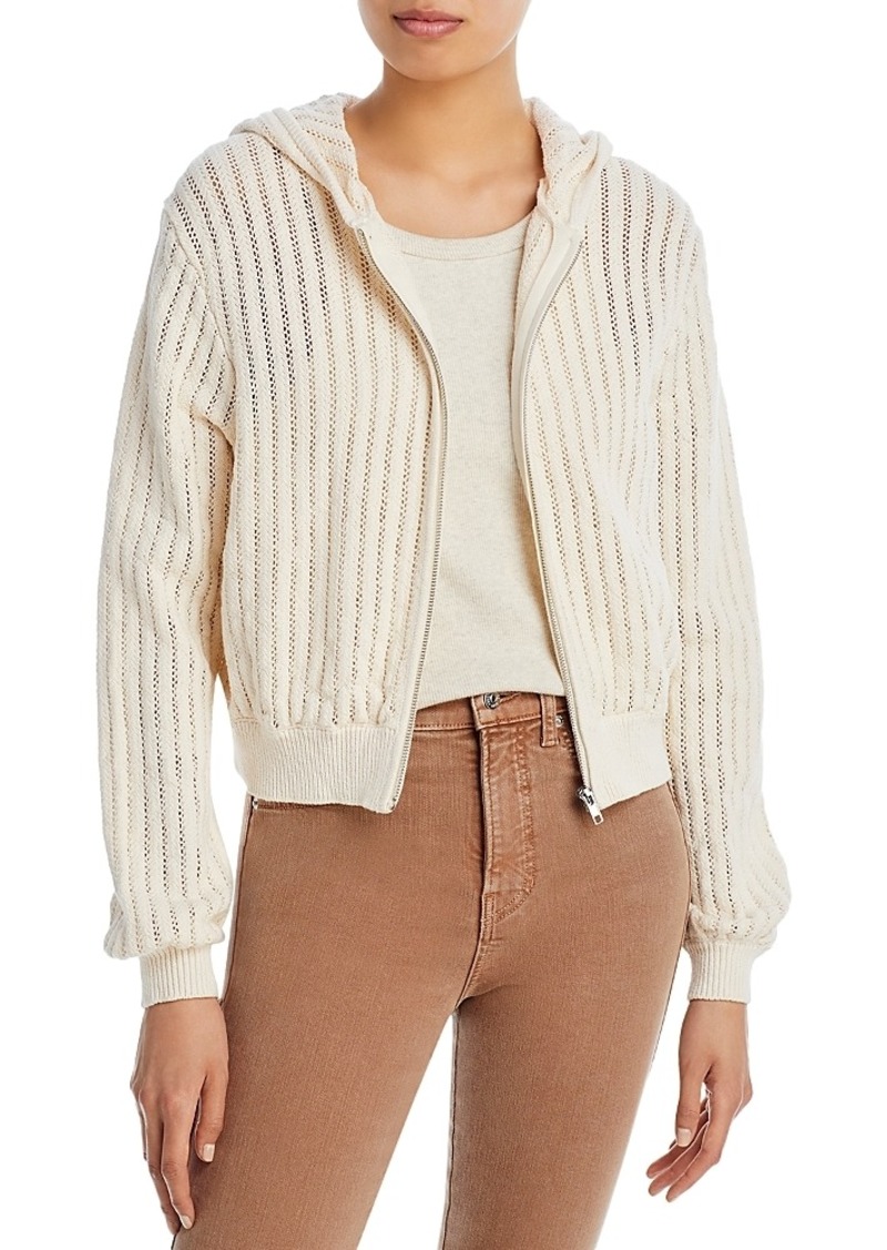 rag & bone Adrienne Open Knit Zip Hoodie