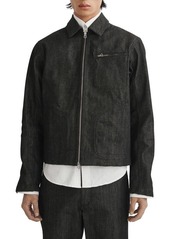 rag & bone Alex Zip Raw Denim Jacket at Nordstrom