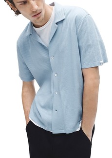 rag & bone Avery Cotton Gauze Relaxed Fit Button Down Camp Shirt