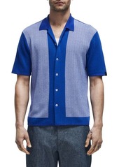 rag & bone Avery Herringbone Knit Snap Front Shirt