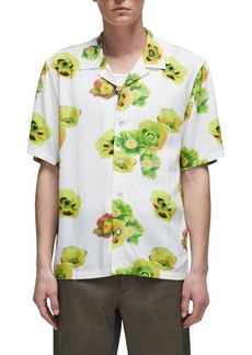 rag & bone Avery Print Short Sleeve Button-Up Camp Shirt