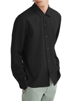 rag & bone Avery Wool Blend Crepe Button-Up Shirt