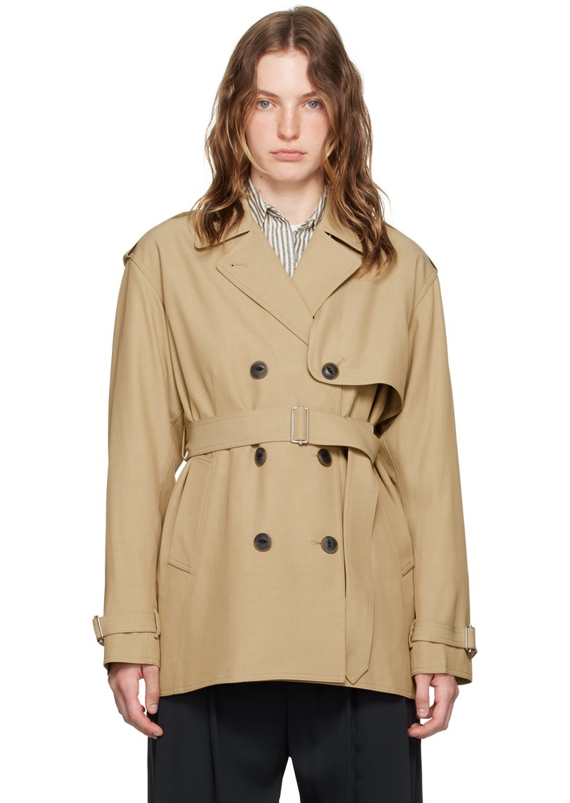 rag & bone Beige Beverly Cropped Trench Coat