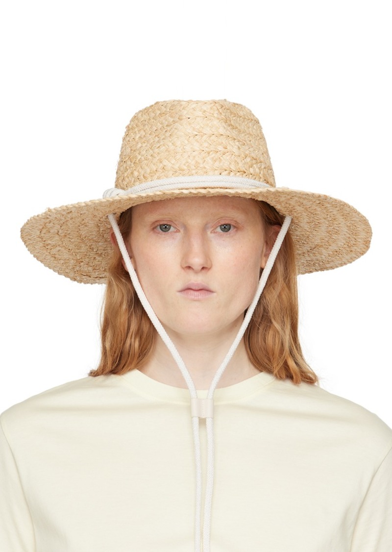 rag & bone Beige Braided Straw Panama Hat