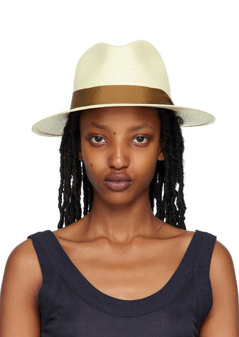 rag & bone Beige Straw Panama Hat