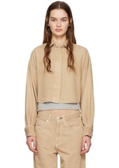 rag & bone Beige Ultra Featherweight Beatrice Shirt