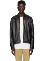 rag & bone Black Archive Café Racer Leather Jacket