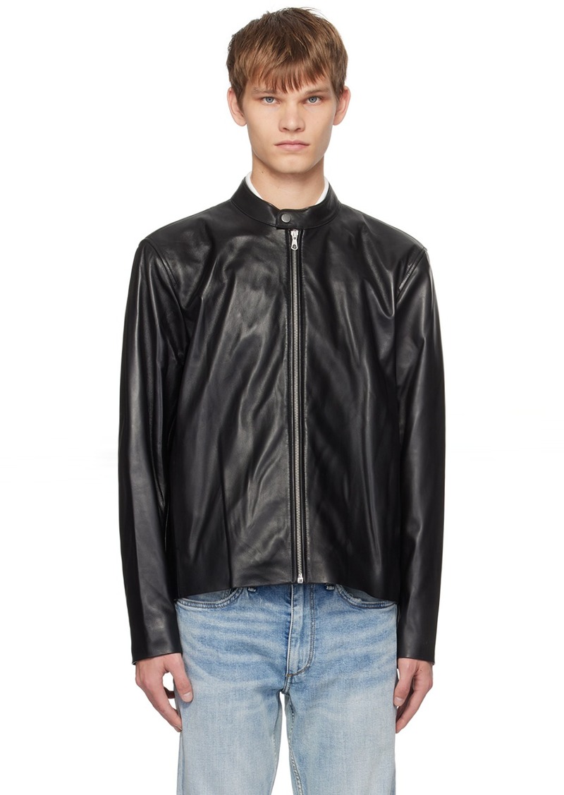 rag & bone Black Archive Café Racer Leather Jacket