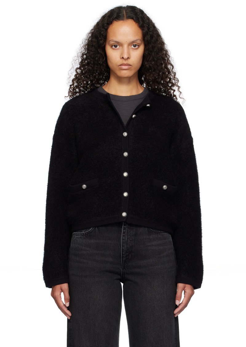 rag & bone Black Kaia Boucle Cardigan