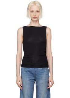 rag & bone Black Luca Shirred Tank Top