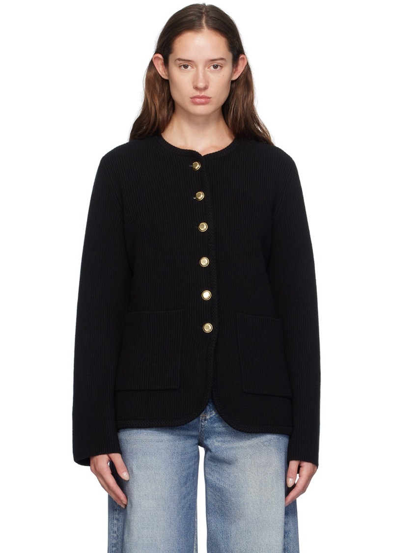 rag & bone Black Nancy Wool Cardigan