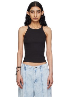 rag & bone Black 'The Essential Rib String' Tank Top