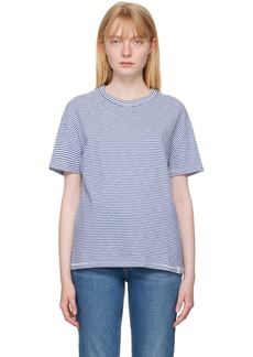 rag & bone Blue & White Striped T-Shirt