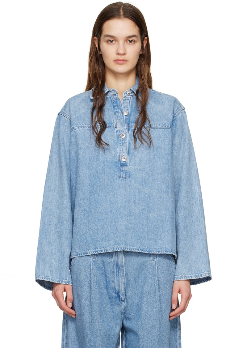 rag & bone Blue Ultra Featherweight Emily Denim Shirt