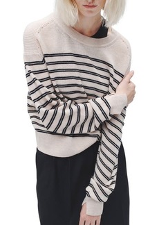 rag & bone Bree Stripe Rib Crewneck Sweater