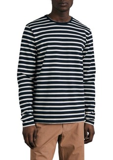 rag & bone Breton Stripe Long Sleeve Pima Cotton T-Shirt